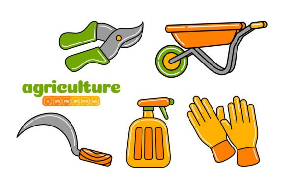 Agriculture Vector Pack 06 – A Versatile Graphic Asset for Designers