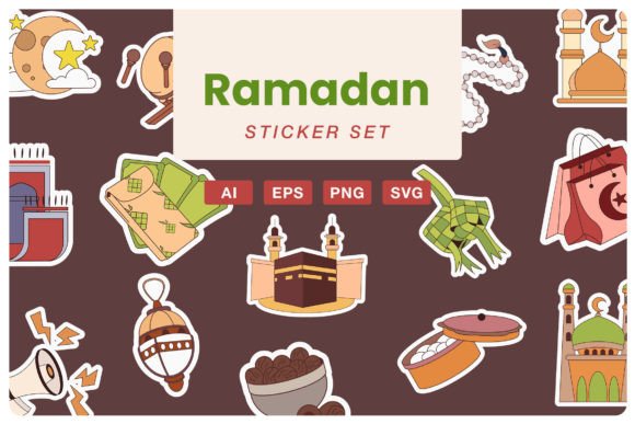 Graphic Design Asset Review: Ramadan Kareem Sticker Set