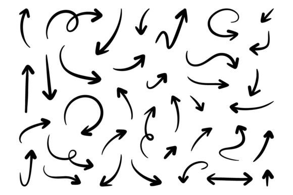Hand Drawn Arrows for Visual Design: A Graphic Asset for Bloggers and Publishers
