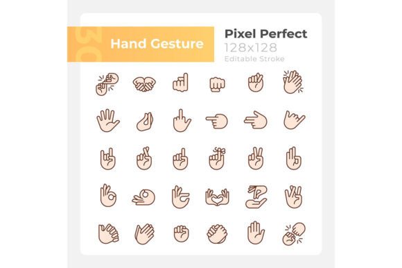 Hand Gestures SVG Icon Set for Modern Graphics