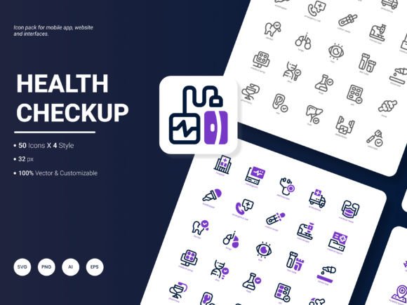 Health Checkup Icon Pack for Modern Design Projects