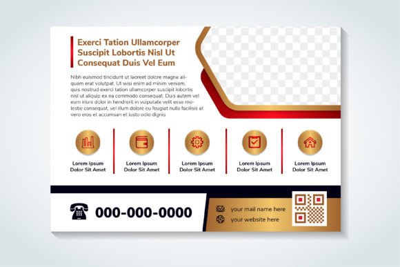 Hexagon Horizontal Banner for Print Templates and Graphics