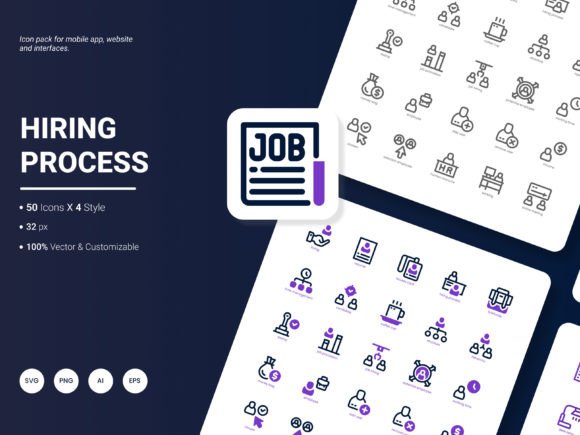 Hiring Process Icon Pack for Crafting and Design