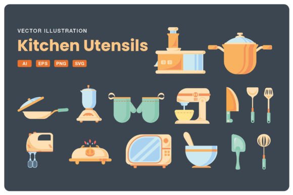 Kitchen Utensils Graphics for Creative Sellers