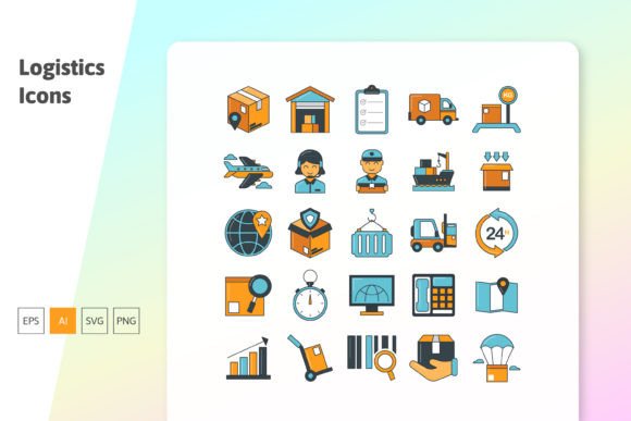 Logistic Filled Outline Icon for Crafting and Graphics