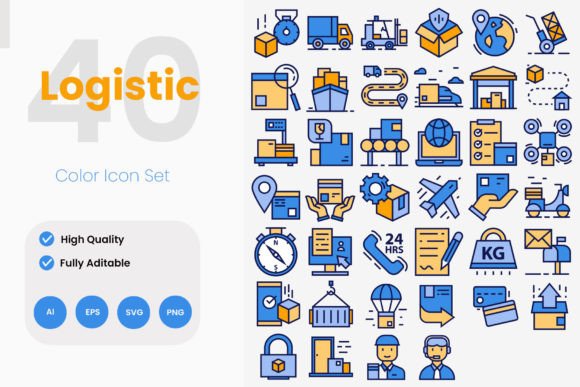 Logistic Icons: A Versatile Graphic Asset for Design Projects