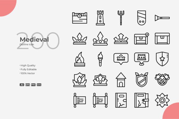 Medieval Line: A Graphic Design Asset for Local Business Branding