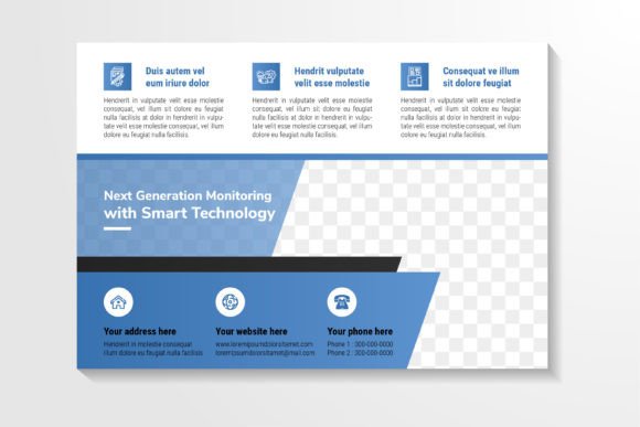 Smart Technology Horizontal Banner for Print Templates and Graphics