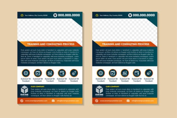Training and Consulting Flyer Vertical for Print Templates and Graphics