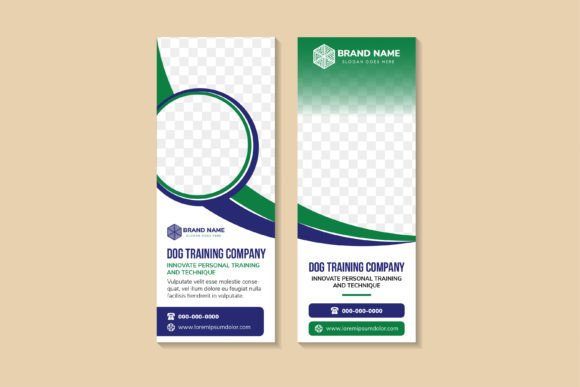 Training Company Vertical Banner for Print Templates and Graphics